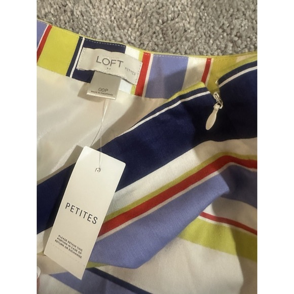 Loft‎ Petites NWT Striped Mini Skirt 00 P - Picture 2 of 4